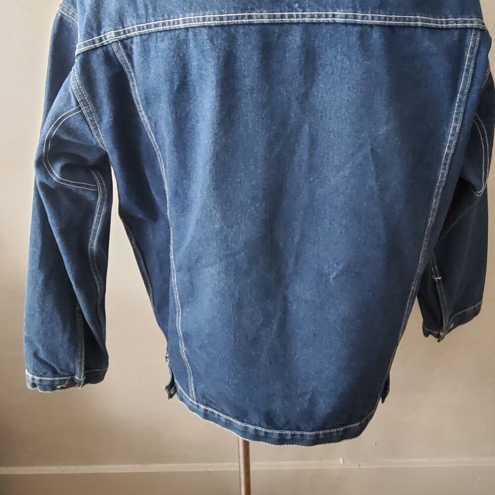 Denim Shop Jacket/ Vintage Urban Streetwear/ Size L/ Men's Vintage Denim Shirt J - Picture 5 of 7